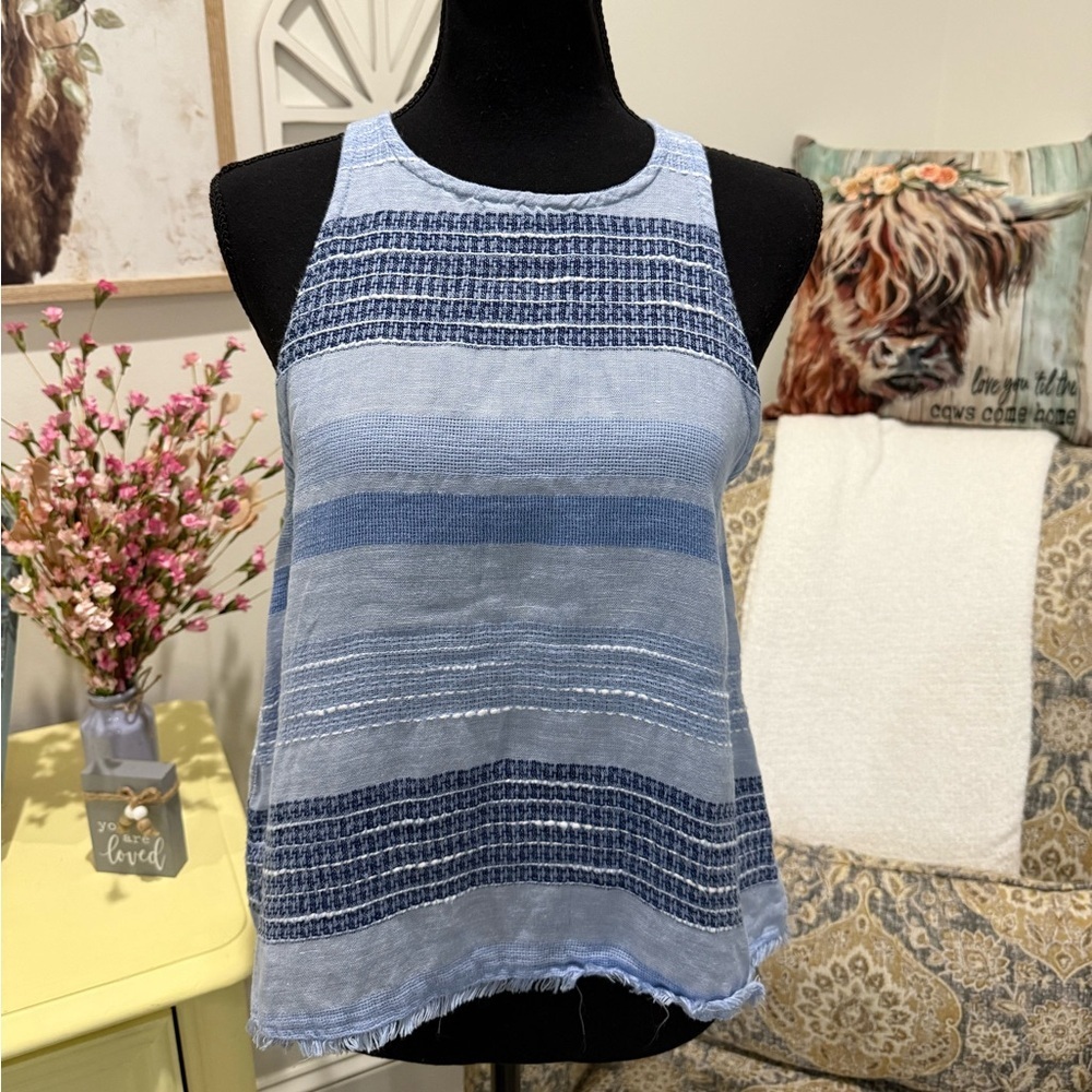 Bella Dahl Blue Sleeveless Tank Top